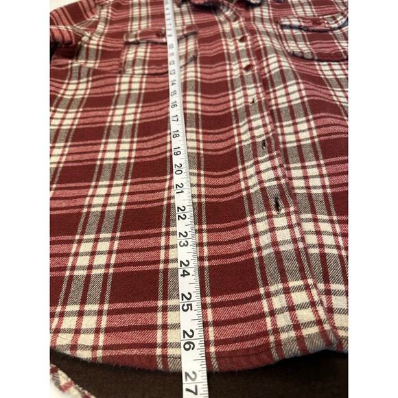 Cleo and Wolf Women's Size M Shacket Plaid Red 100% Cotton - Picture 7 of 14
